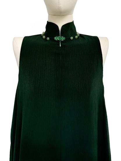 「品 pǐn」Jade Blossom Cheongsam with Pockets