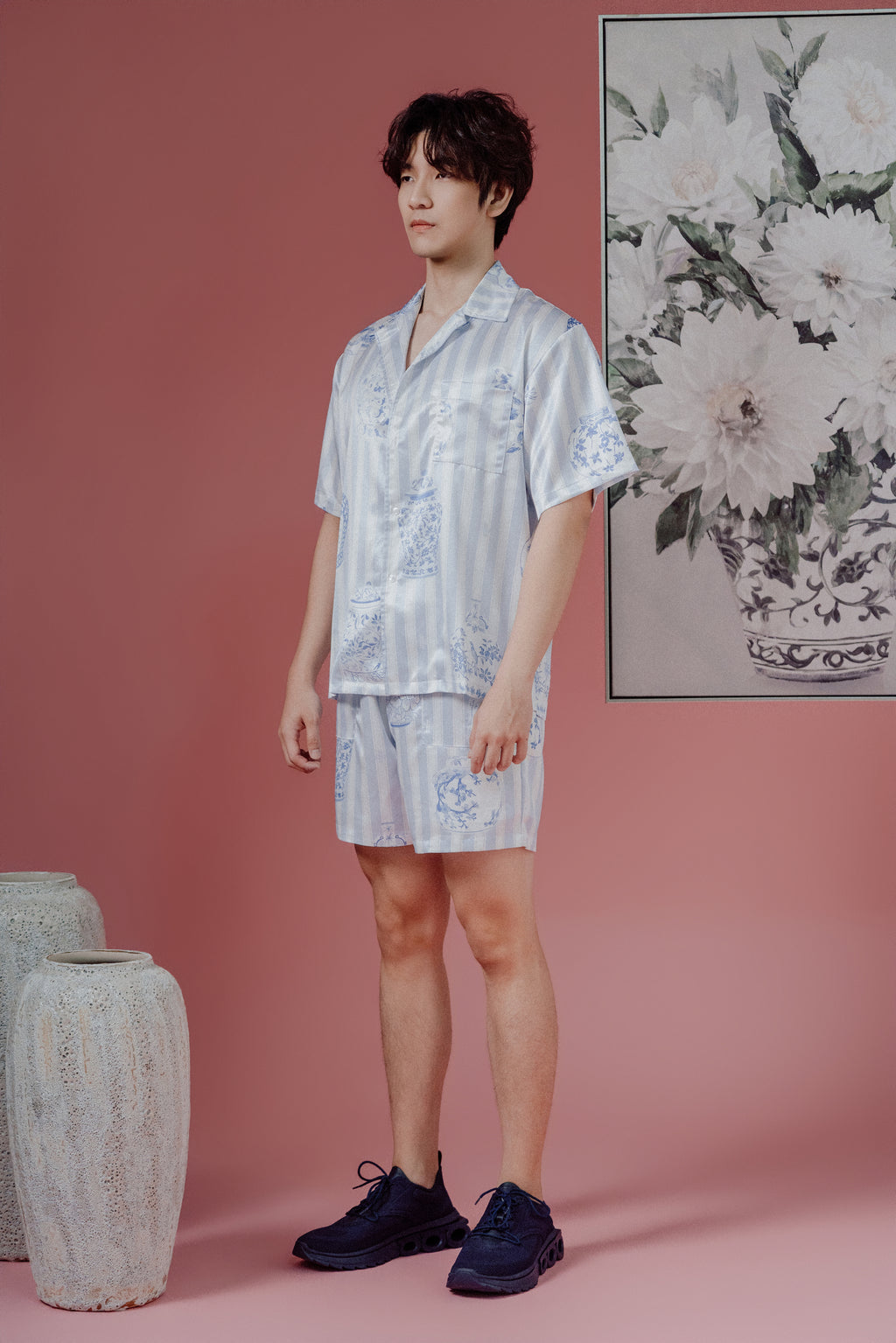 Chinoiserie Print Men's Lounge Co-ord Set