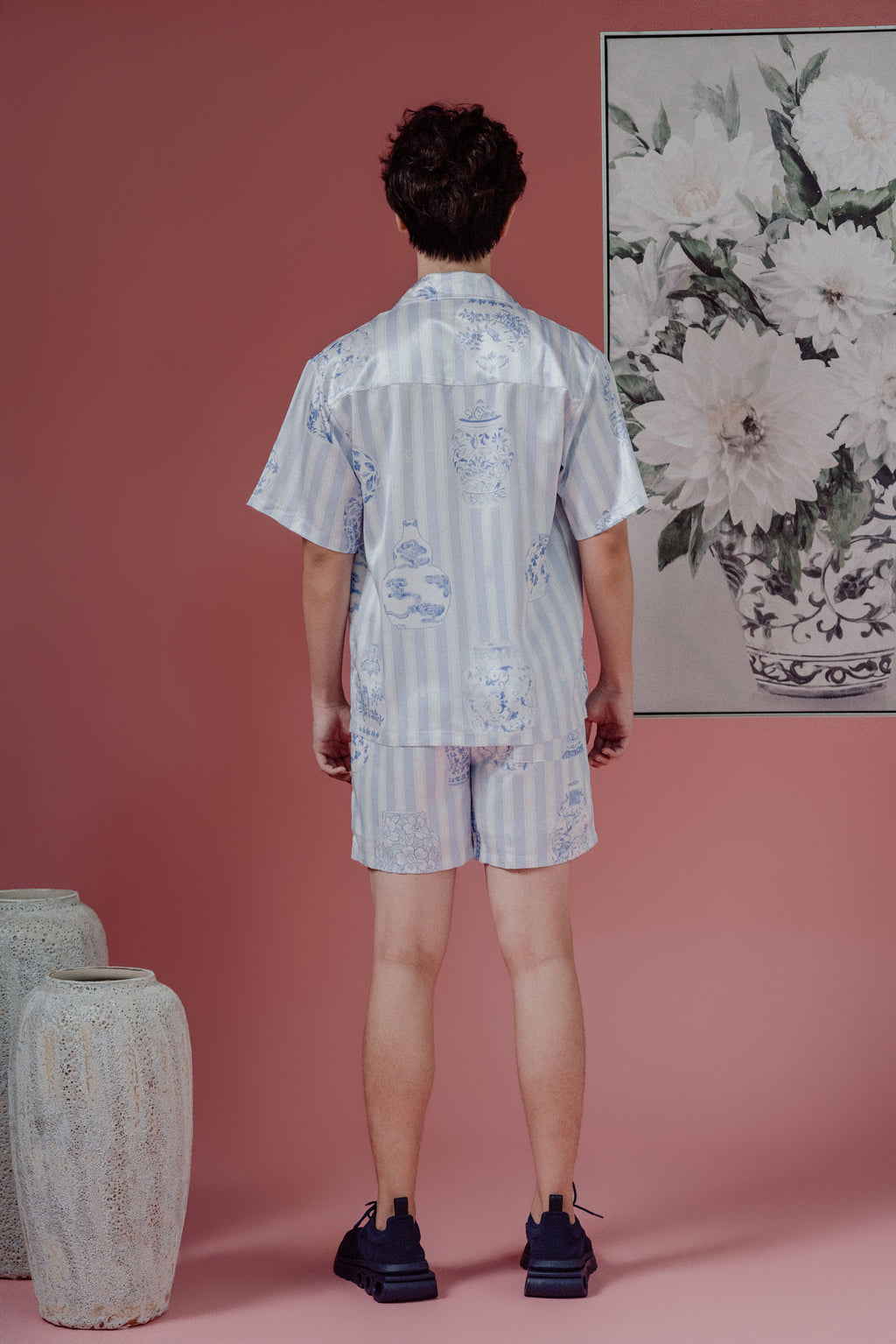 Chinoiserie Print Men's Lounge Co-ord Set