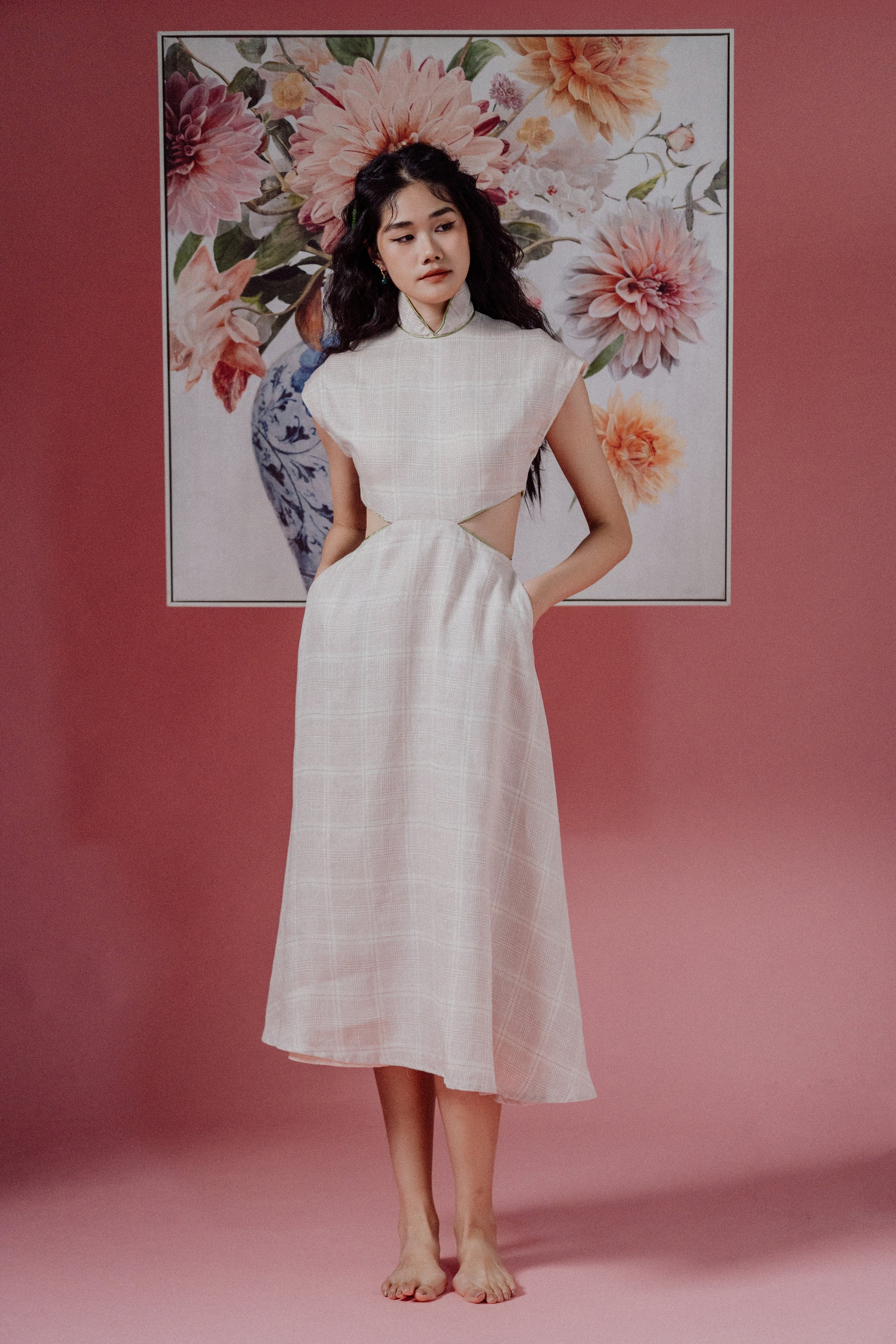 「芯 xīn」Cut Out Cheongsam with Pockets