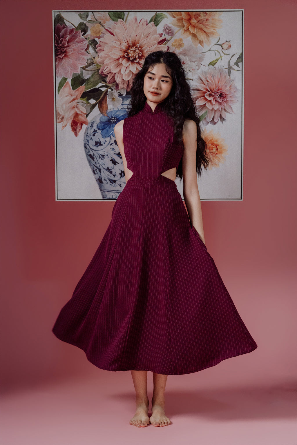 「雅 yǎ」Cut Out Cheongsam with Pockets (Sleevesless)