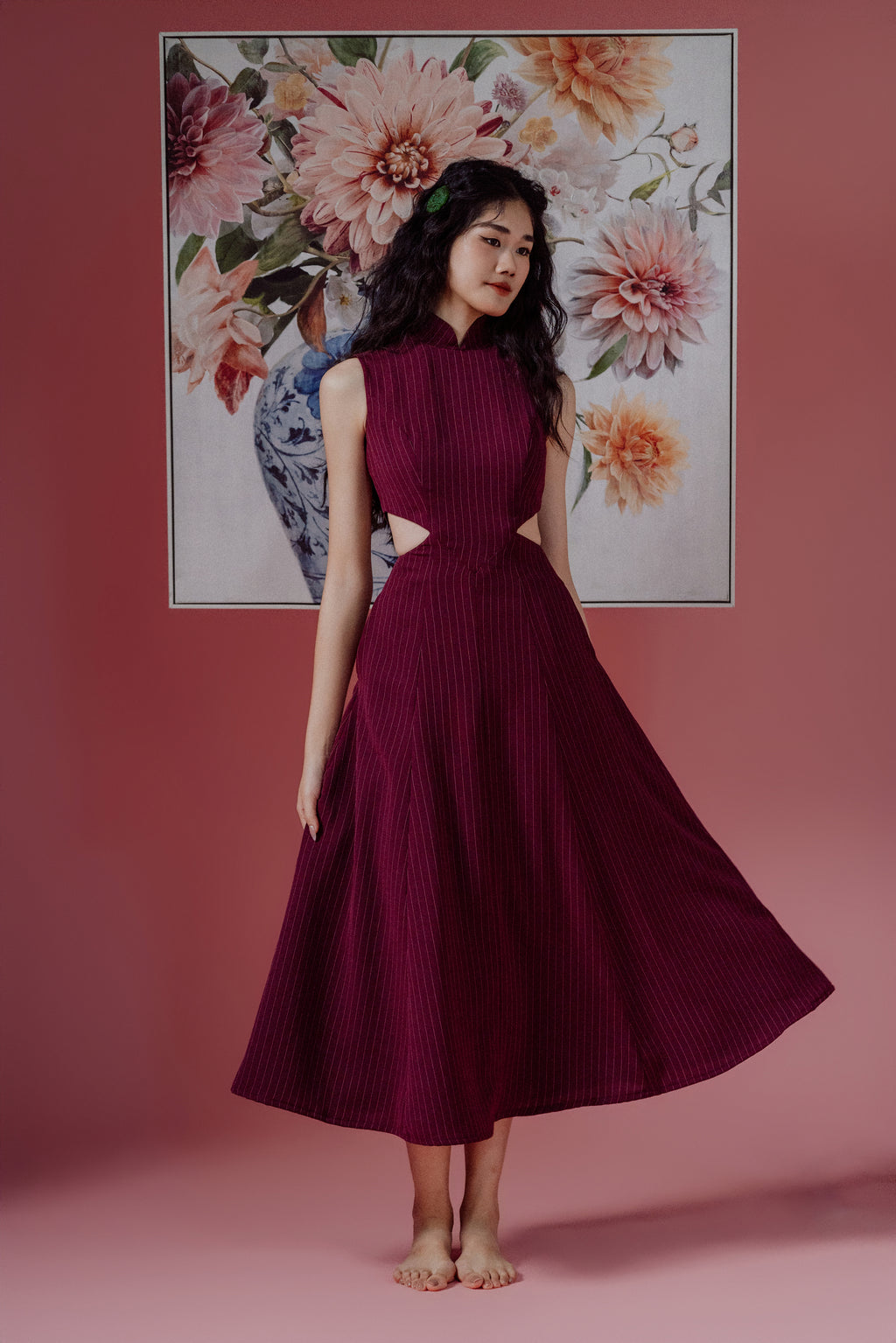 「雅 yǎ」Cut Out Cheongsam with Pockets (Sleevesless)