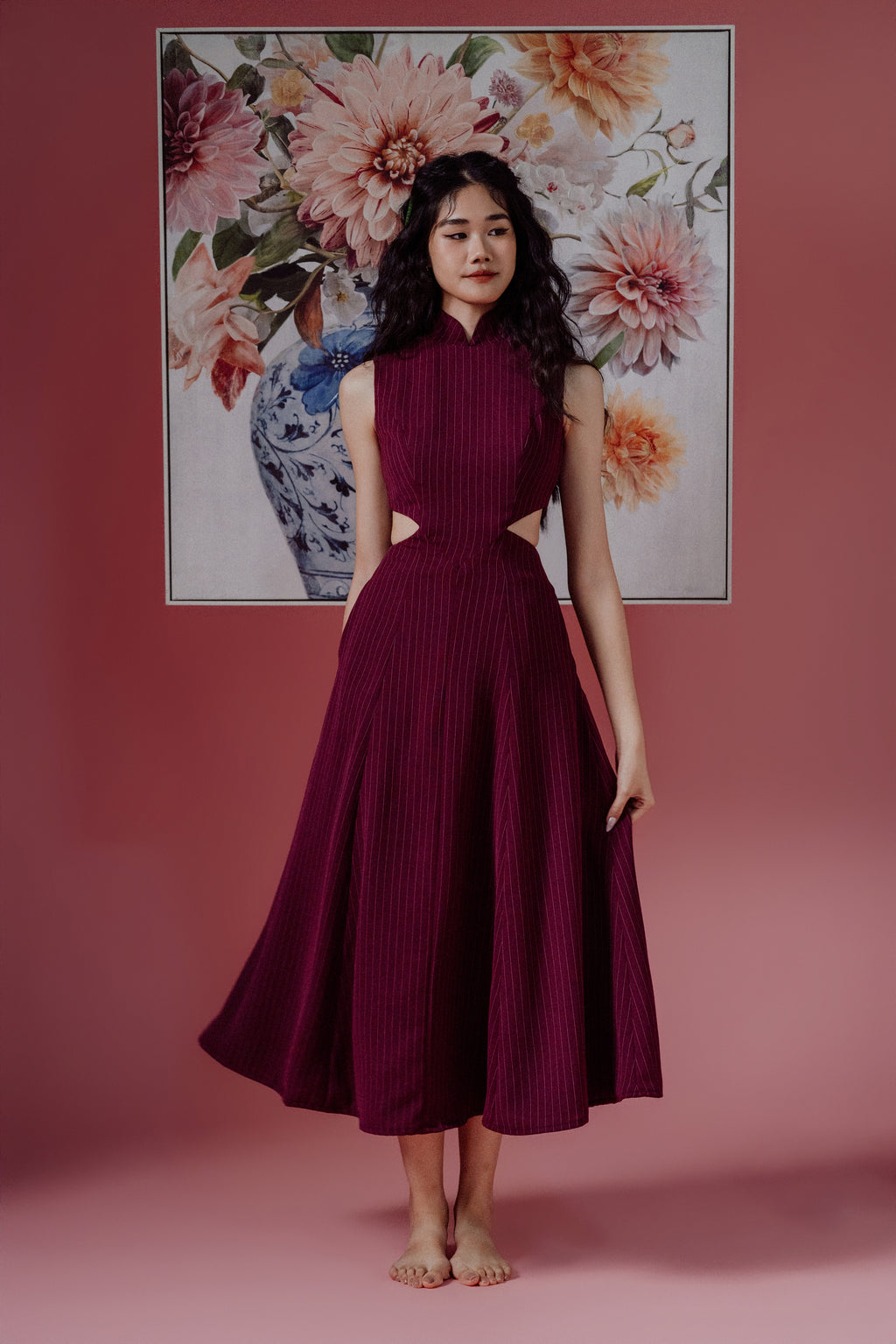 「雅 yǎ」Cut Out Cheongsam with Pockets (Sleevesless)