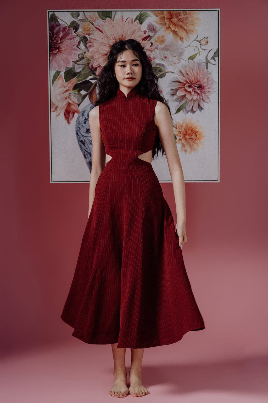 「雅 yǎ」Cut Out Cheongsam with Pockets (Sleevesless)