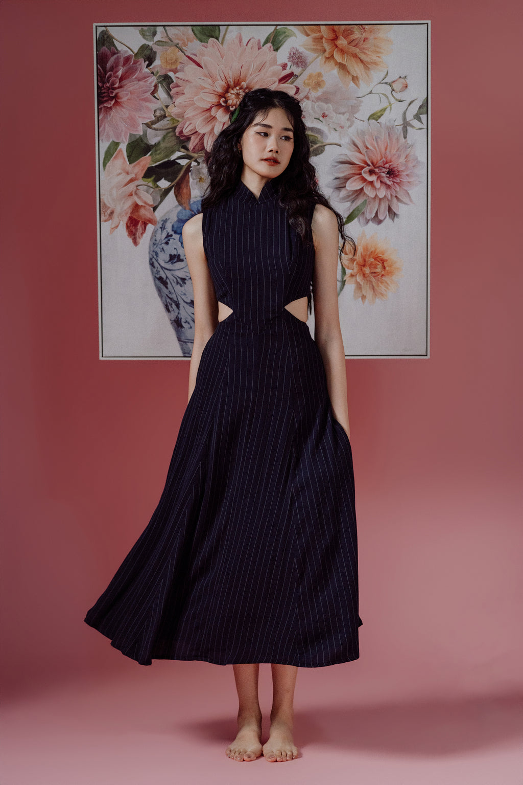 「雅 yǎ」Cut Out Cheongsam with Pockets (Sleevesless)