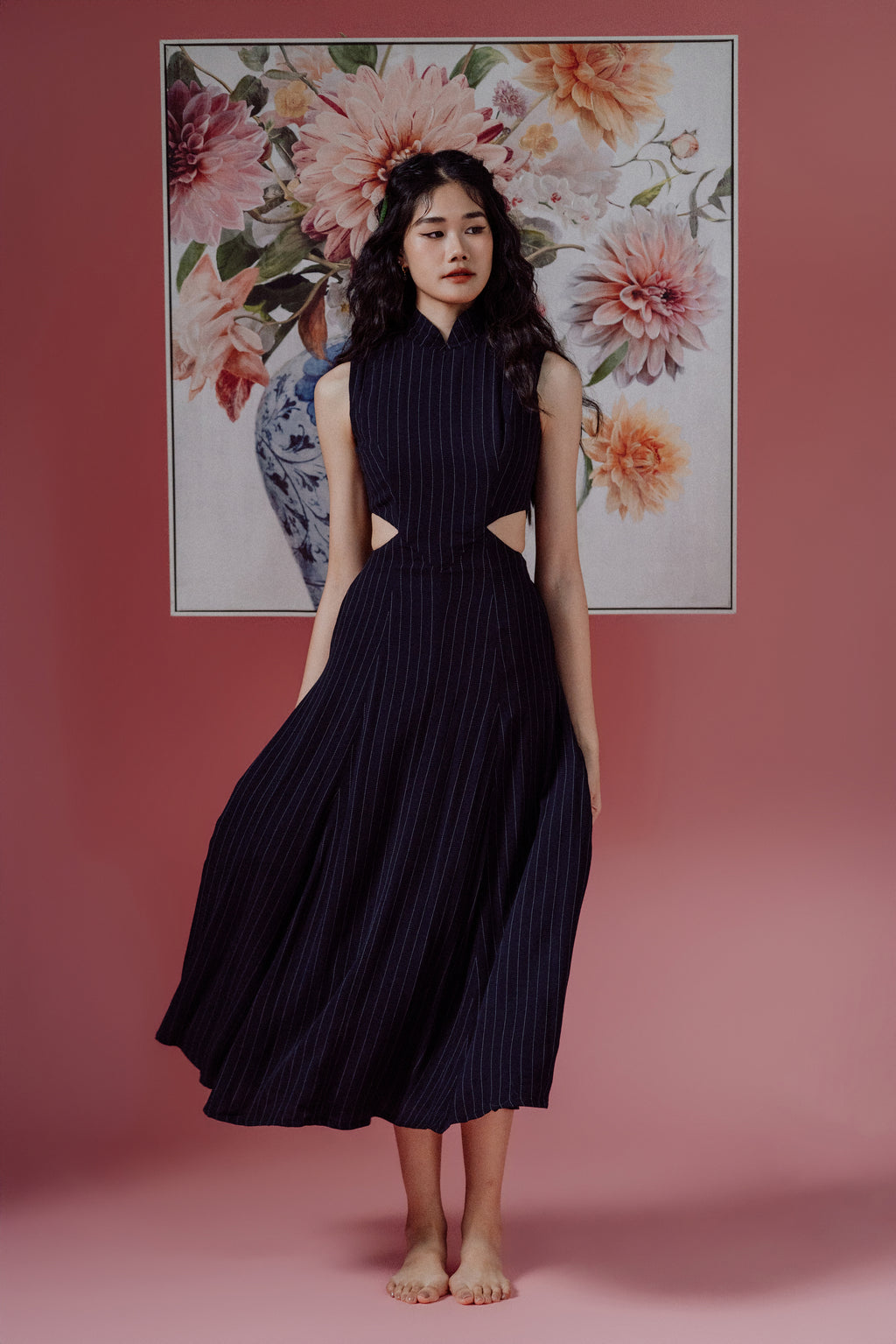 「雅 yǎ」Cut Out Cheongsam with Pockets (Sleevesless)