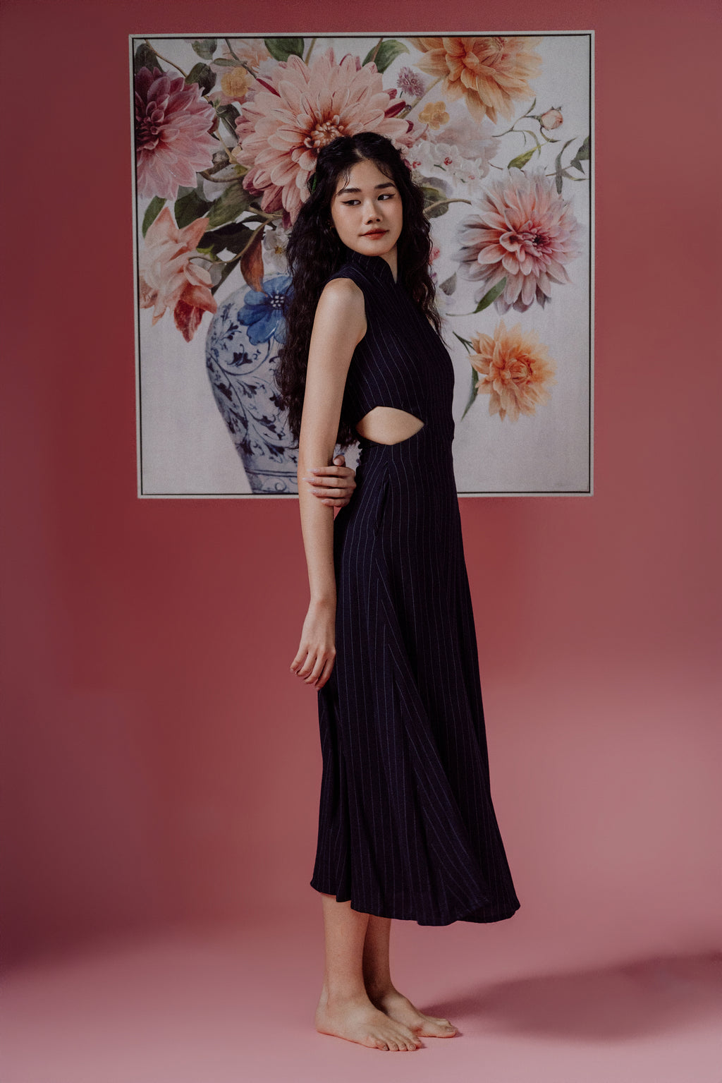 「雅 yǎ」Cut Out Cheongsam with Pockets (Sleevesless)