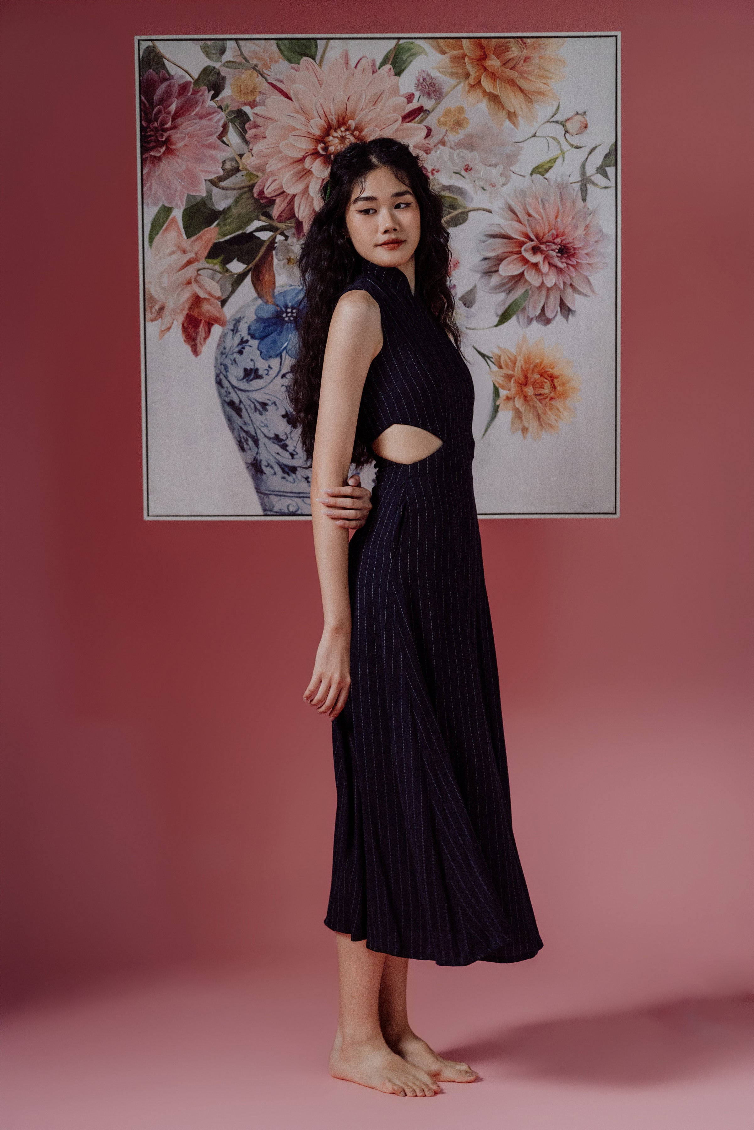 「雅 yǎ」Cut Out Cheongsam with Pockets (Sleevesless)