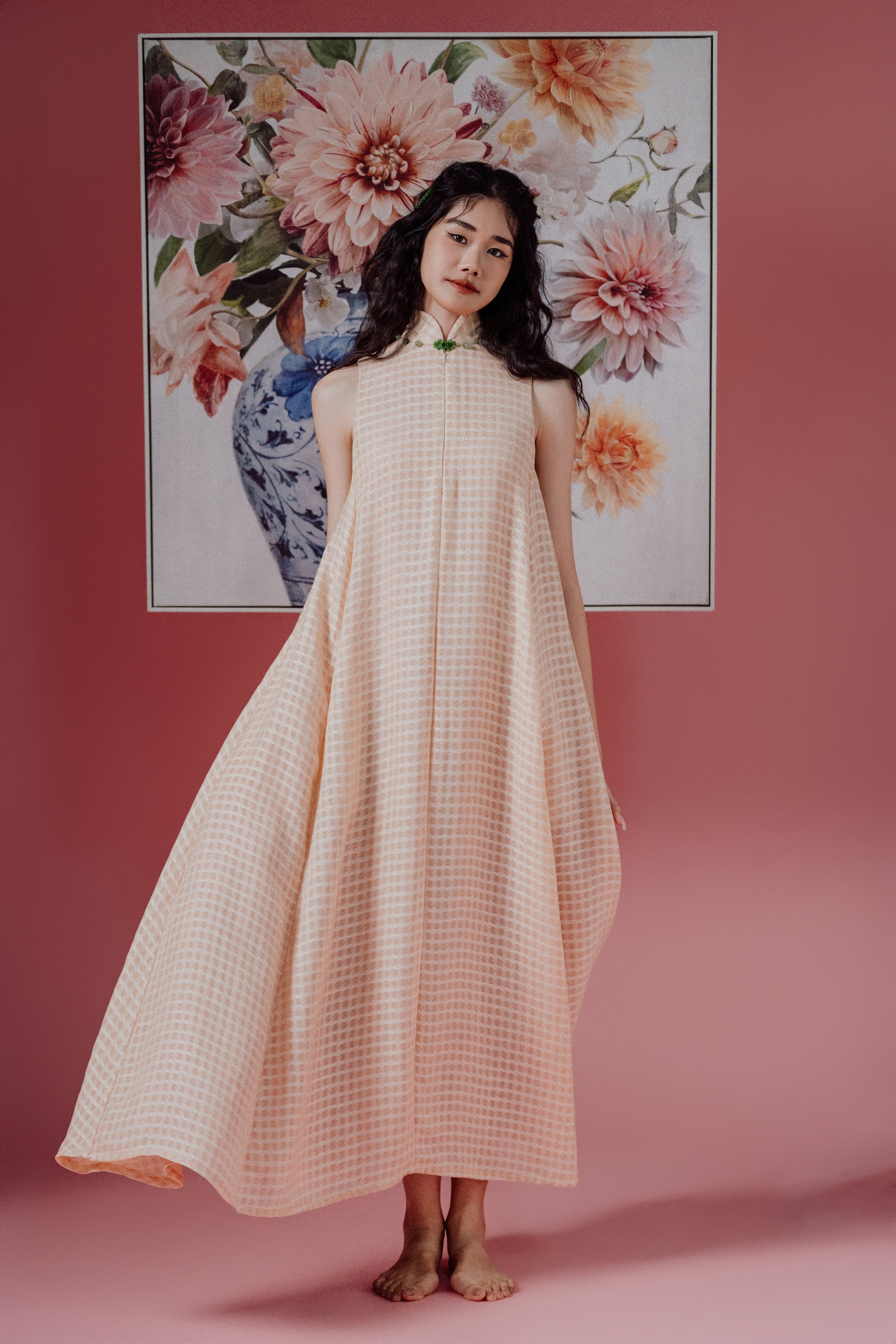 「品 pǐn」Jade Blossom Cheongsam with Pockets