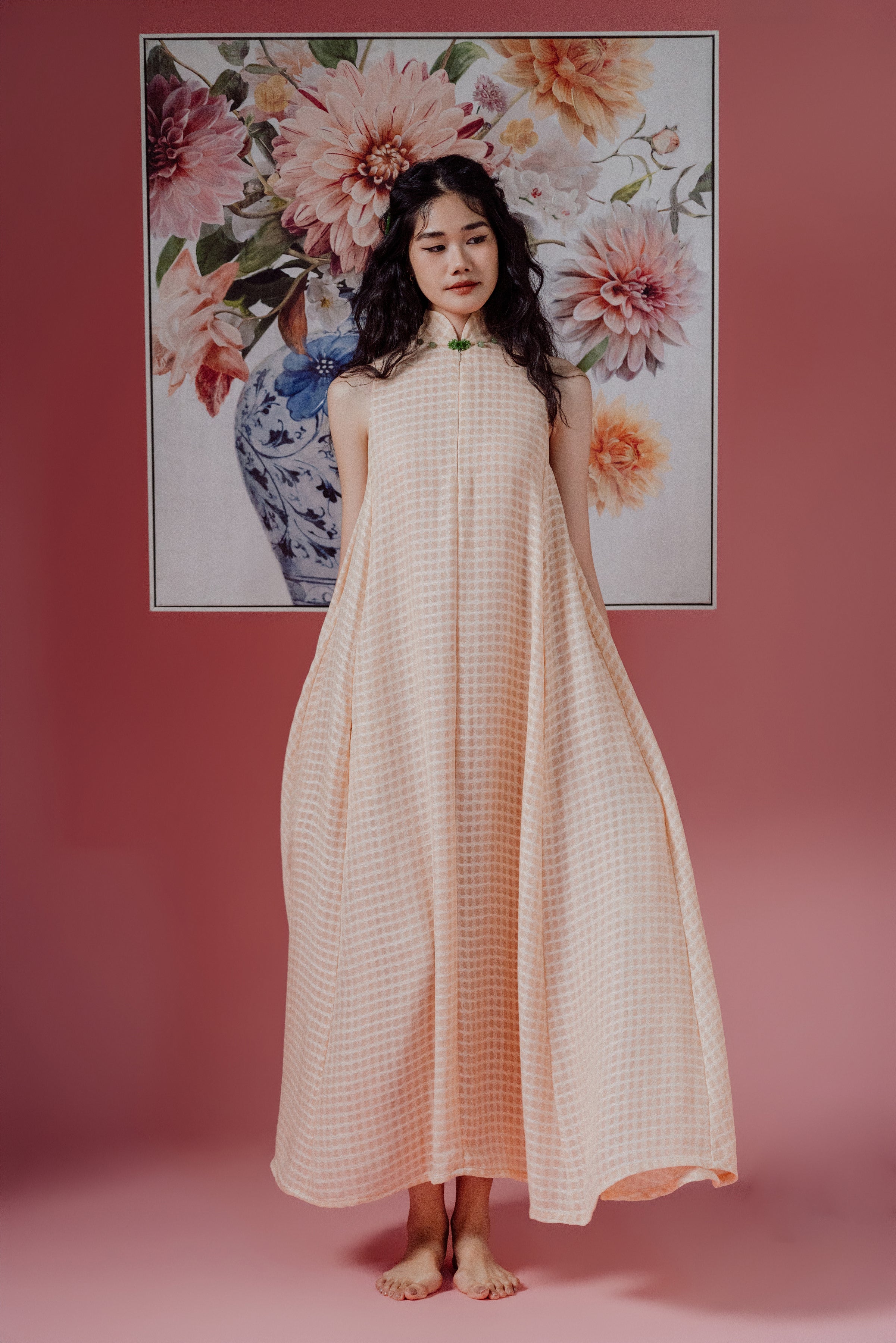 「品 pǐn」Jade Blossom Cheongsam with Pockets