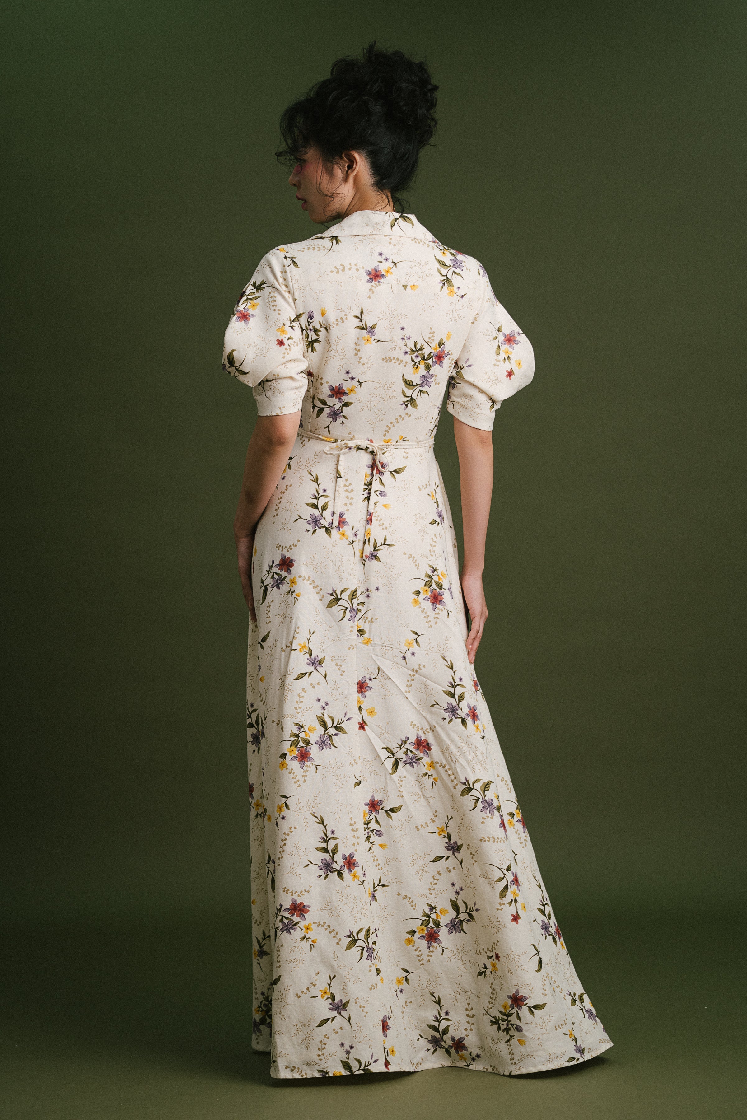 Wild Floral Shirt Dress with Pockets