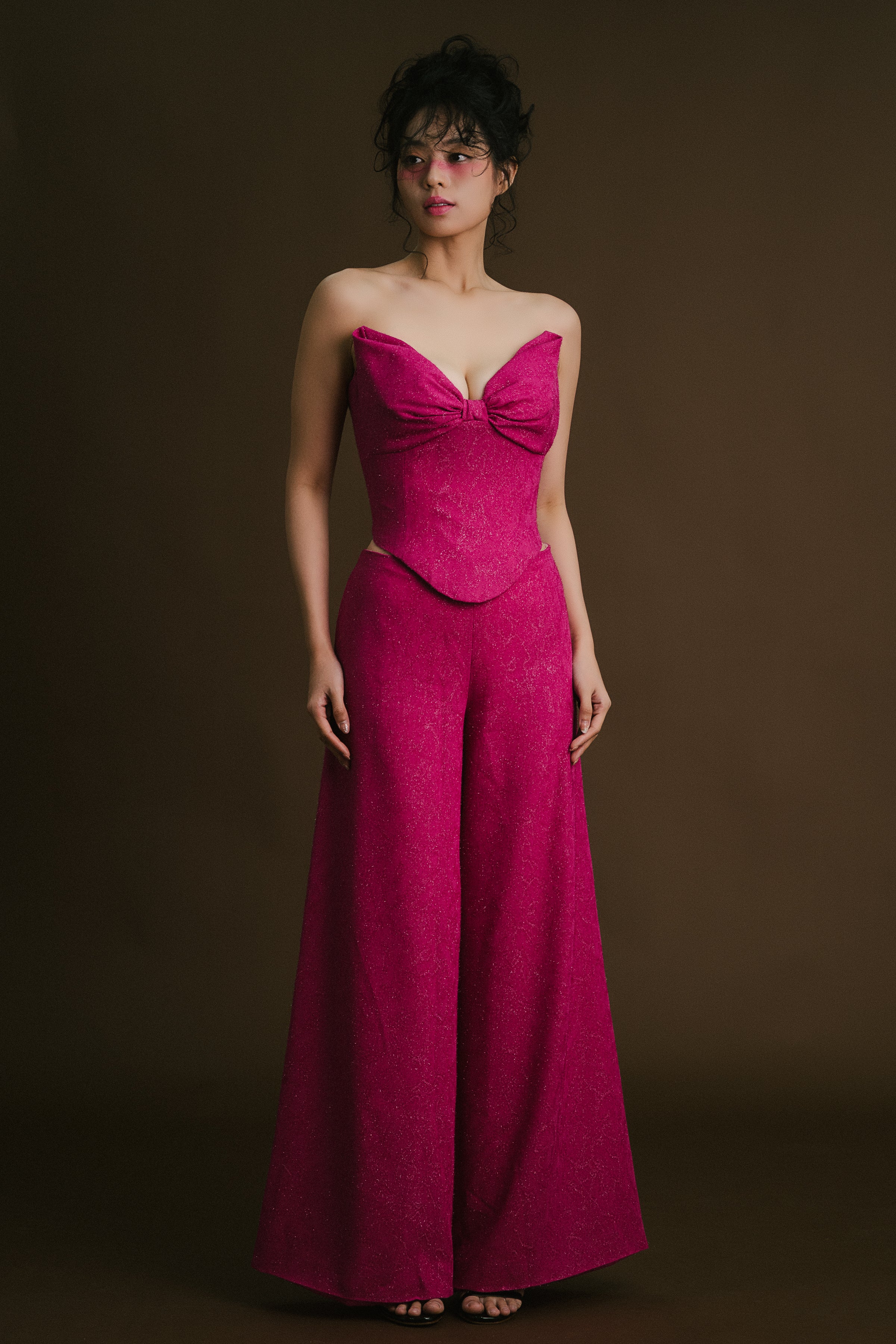 Bow Corset Top & Pants (Low- Waisted)