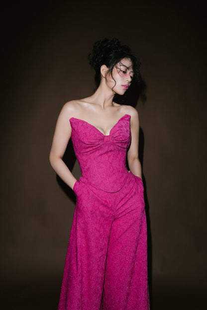Magenda Bow Corset Top & Pants (Low- Waisted)