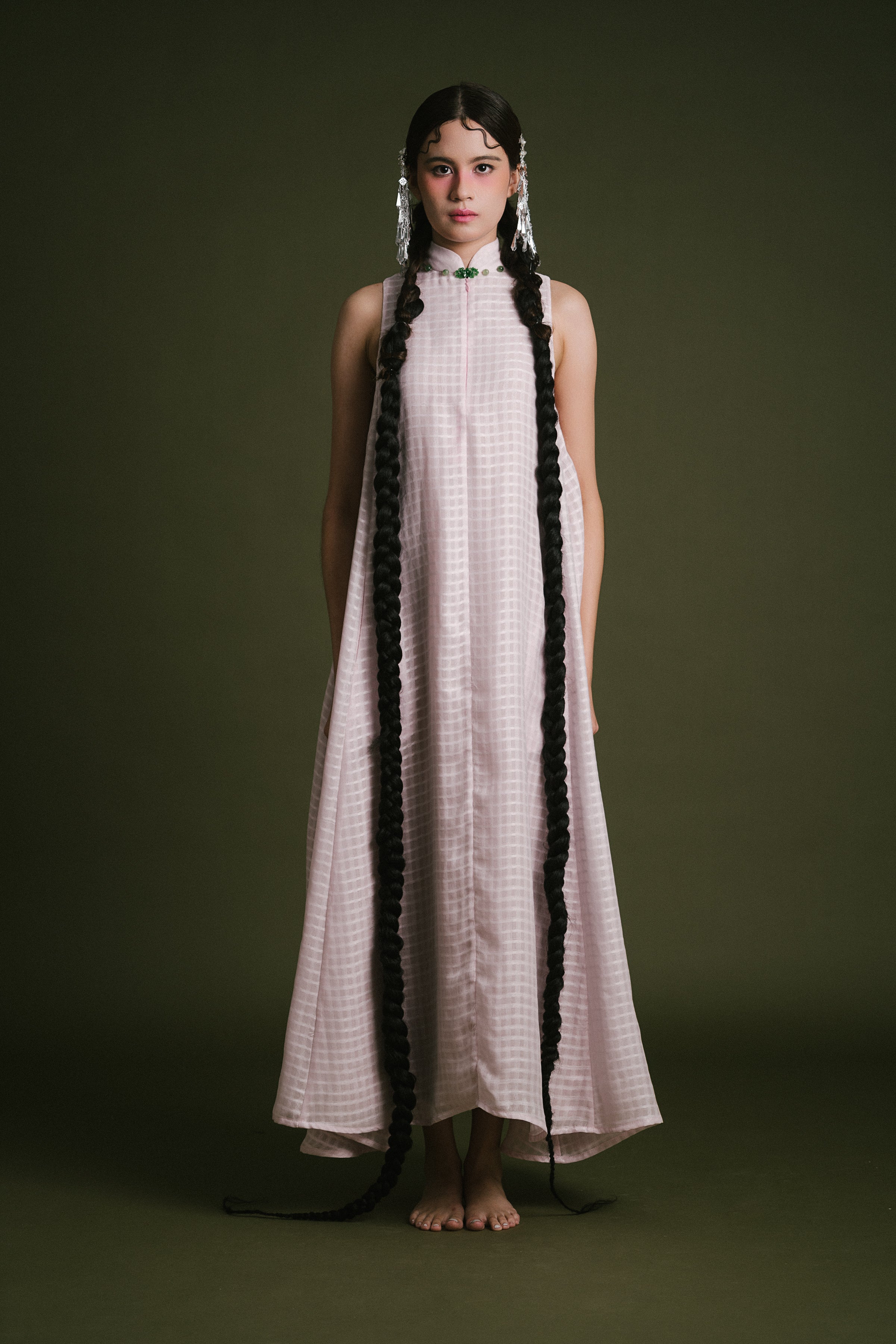 「品 pǐn」Jade Blossom Cheongsam with Pockets