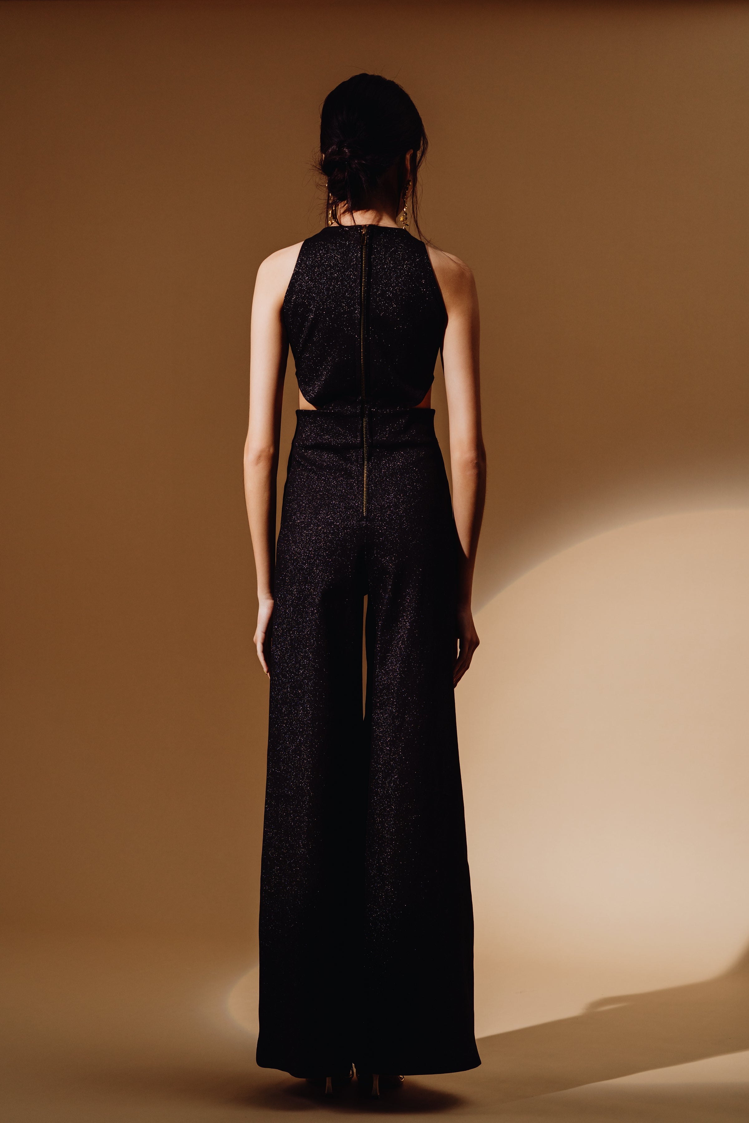 Denim Cut Out Long Jumpsuit