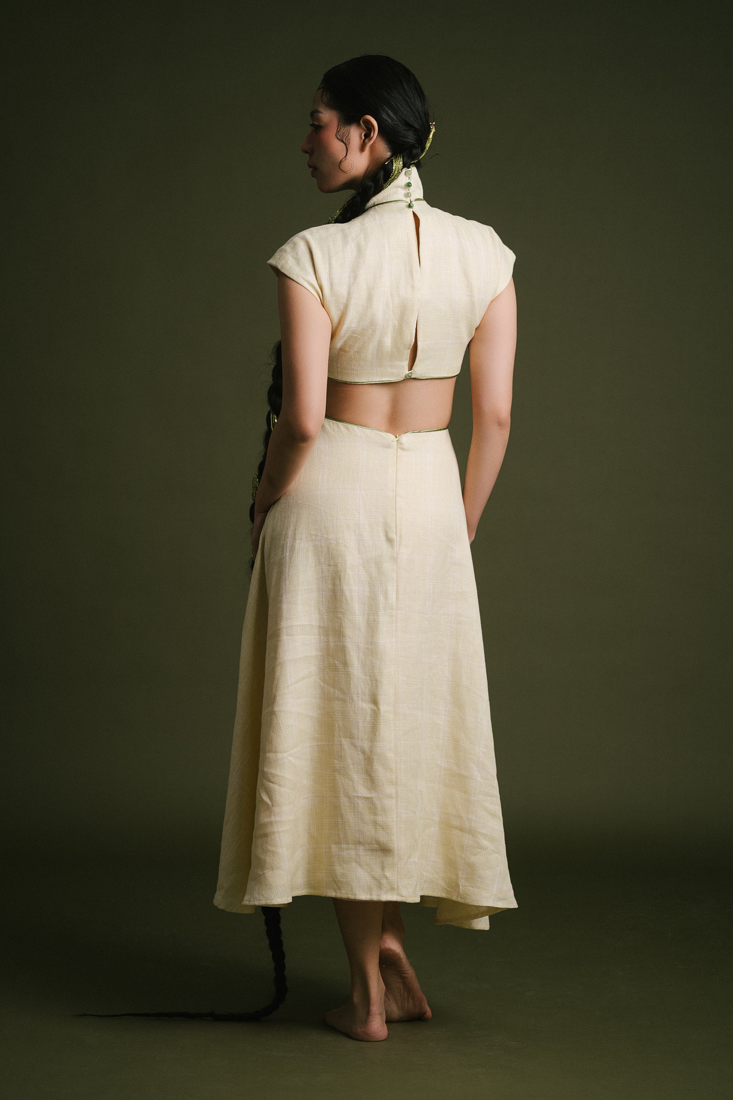 「芯 xīn」Cut Out Cheongsam with Pockets