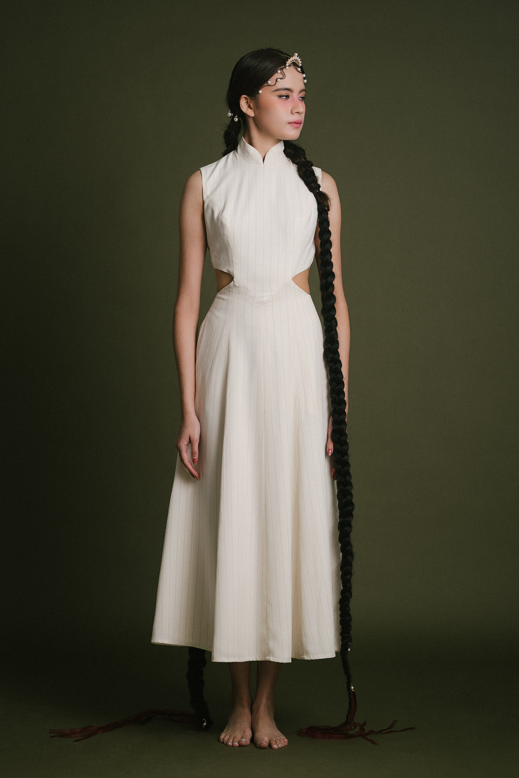 「雅 yǎ」Cut Out Cheongsam with Pockets (Sleevesless)