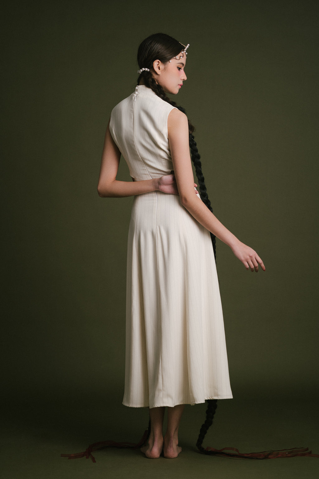 「雅 yǎ」Cut Out Cheongsam with Pockets (Sleevesless)